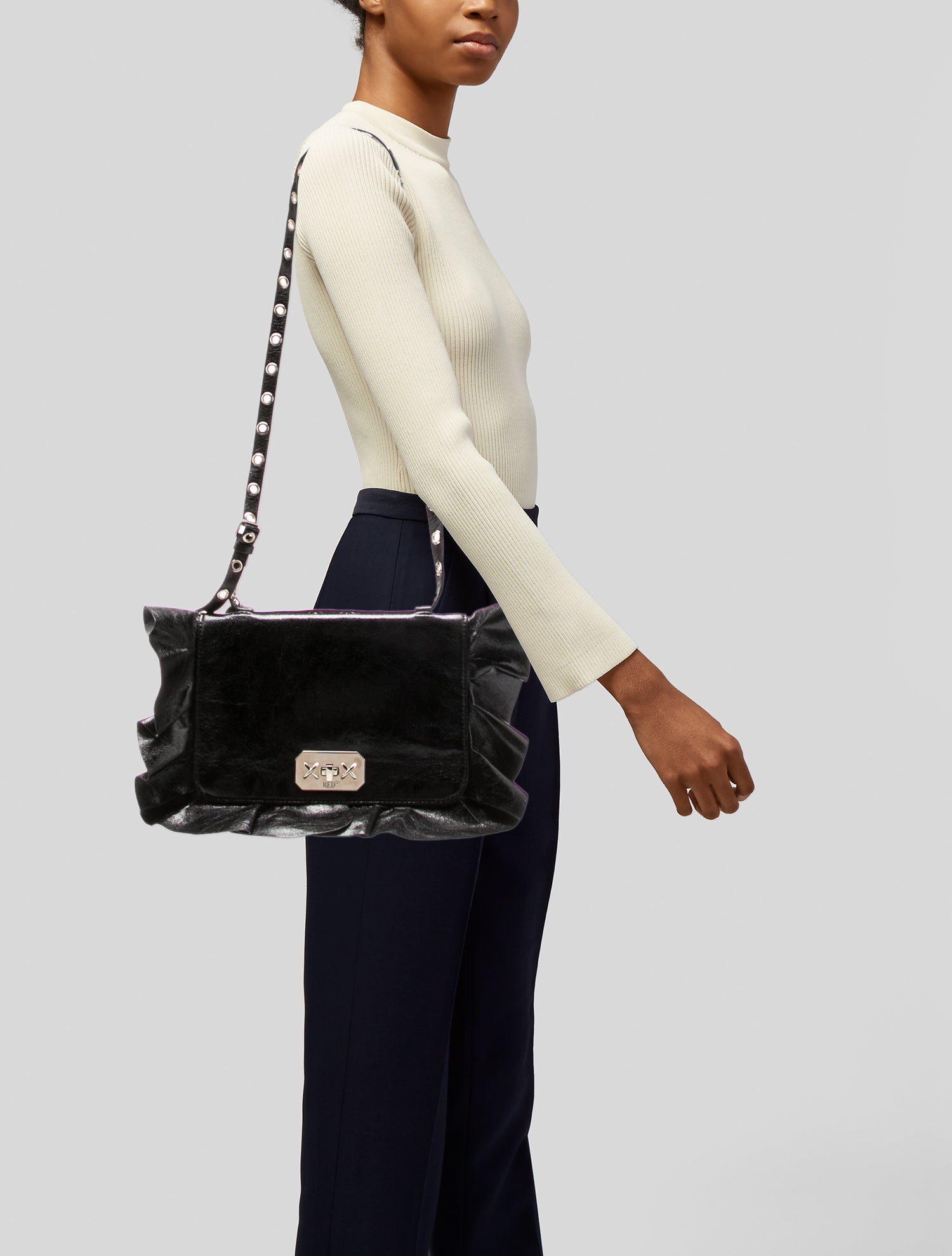 Red Valentino Leather Shoulder Bag