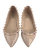 Valentino Rockstud Accents Patent Leather Ballet Flats