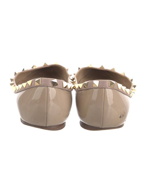 Valentino Rockstud Accents Patent Leather Ballet Flats