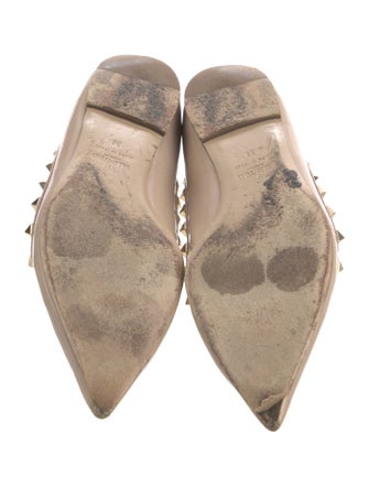 Valentino Rockstud Accents Patent Leather Ballet Flats