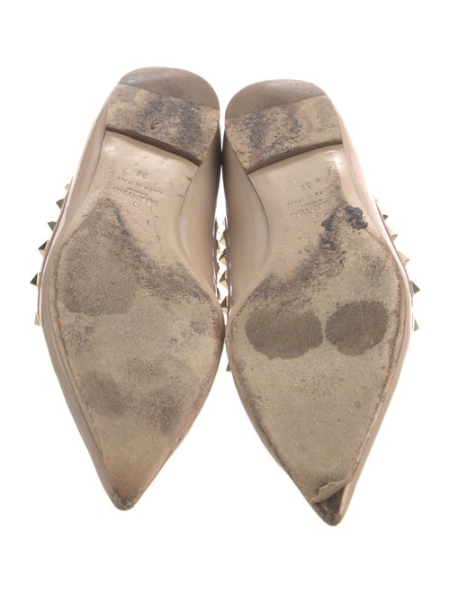 Valentino Rockstud Accents Patent Leather Ballet Flats