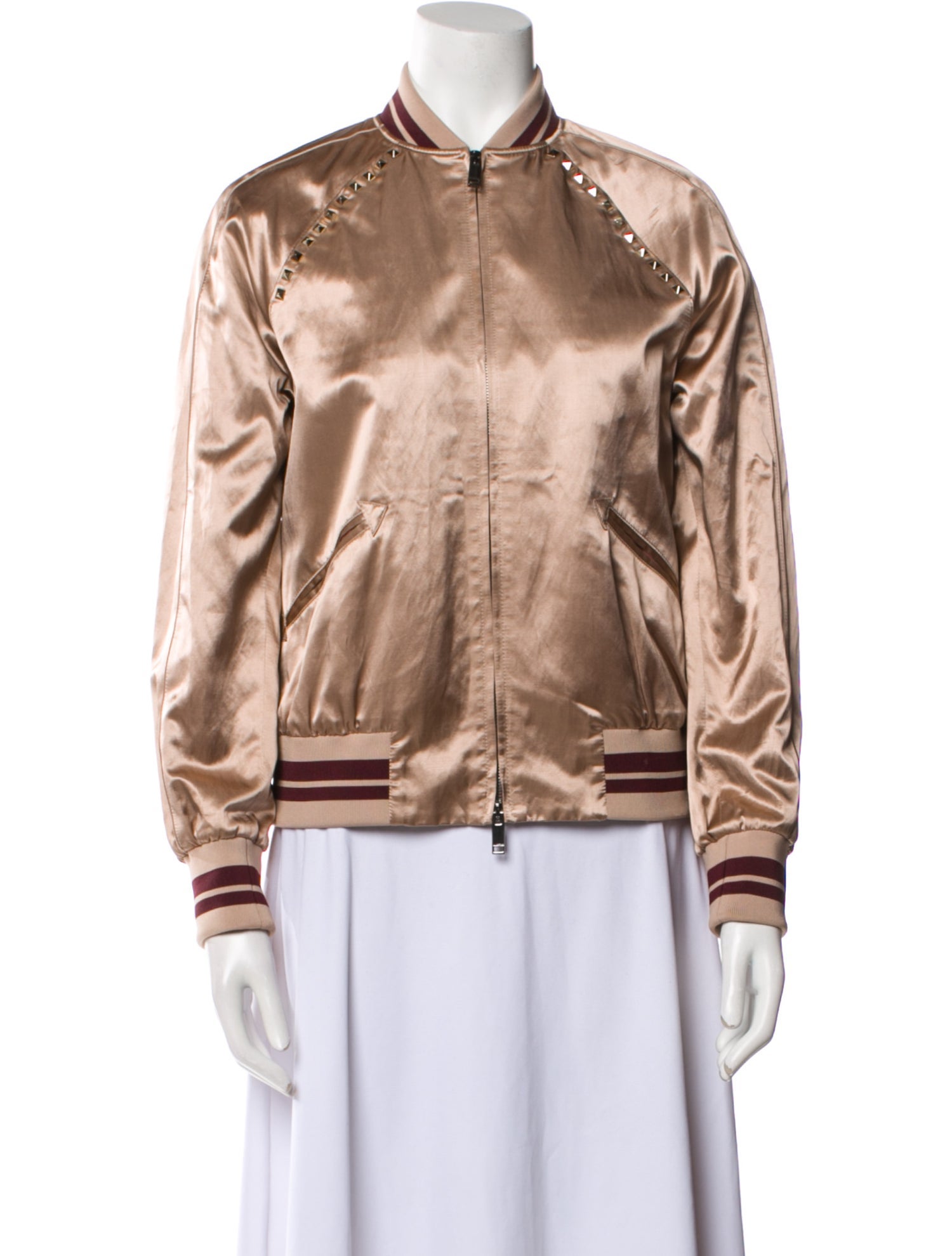 Valentino Striped Bomber Jacket