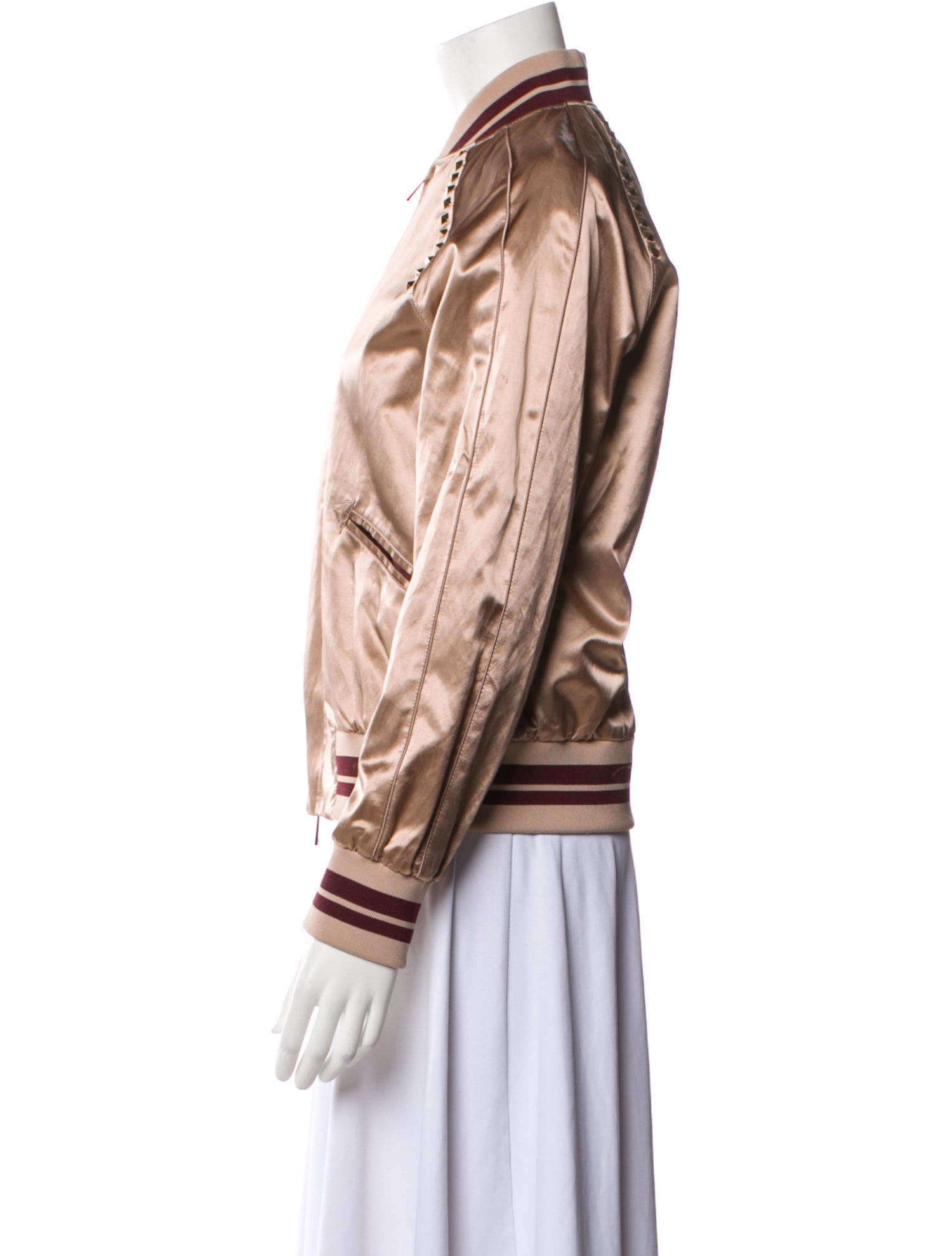 Valentino Striped Bomber Jacket