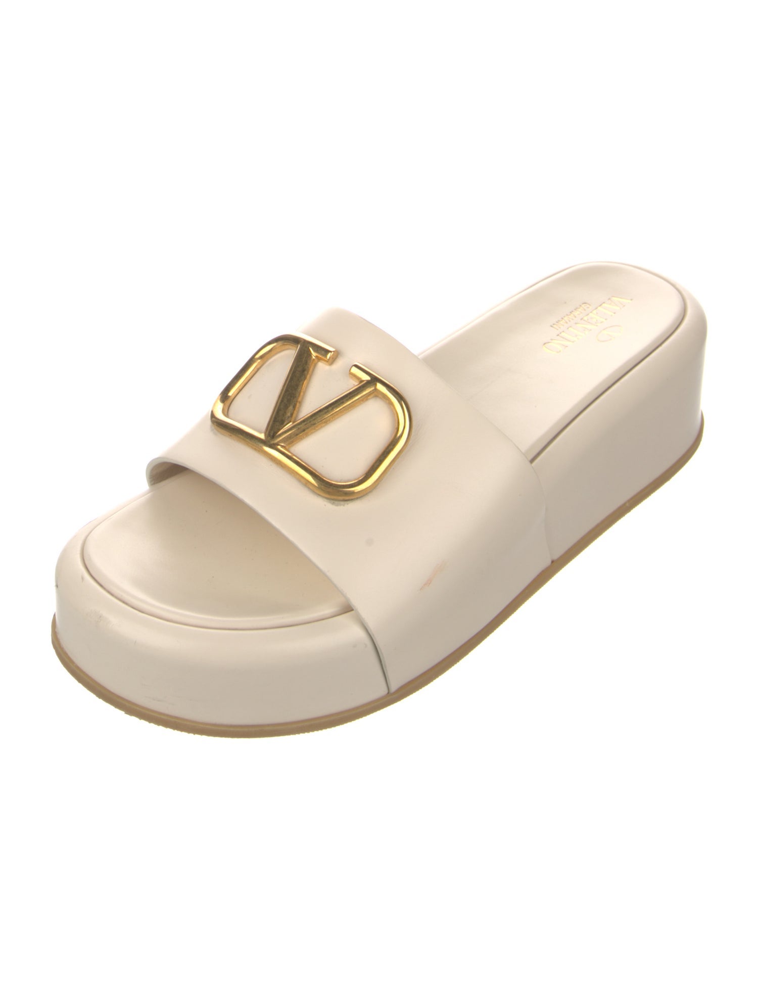 Valentino Leather Slides