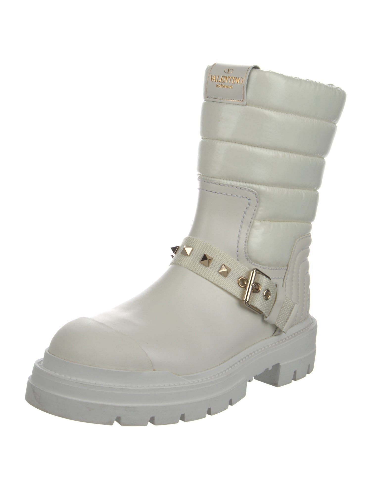 Valentino Rockstud Accents Leather Boots