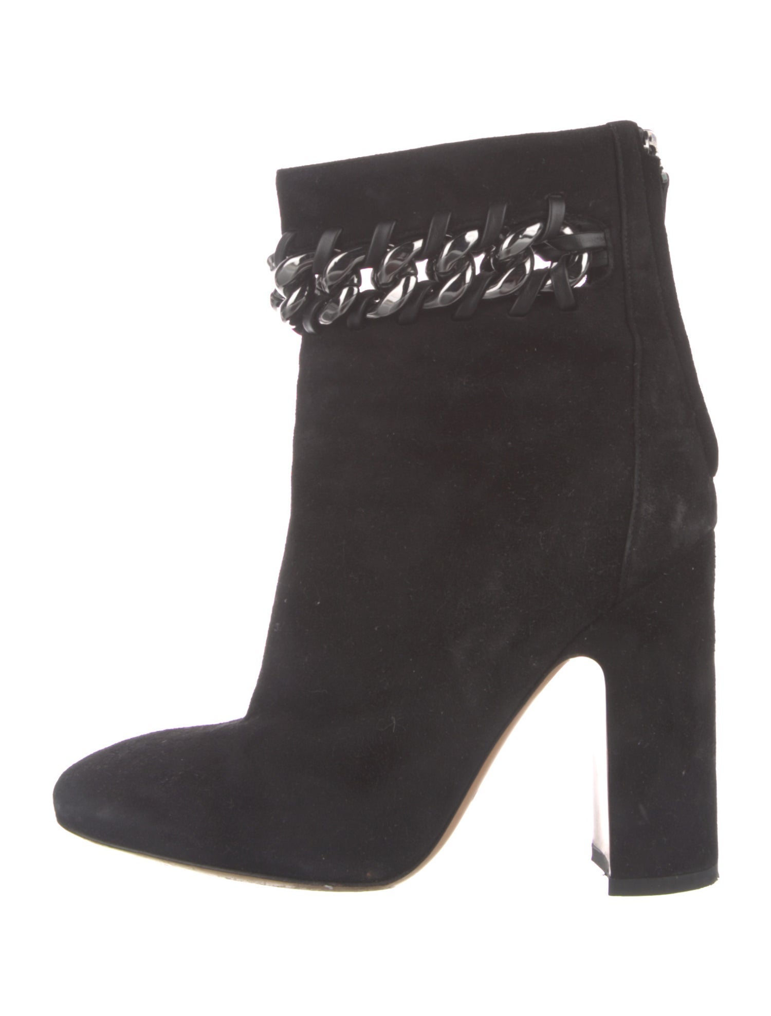 Valentino Suede Chain-Link Accents Boots