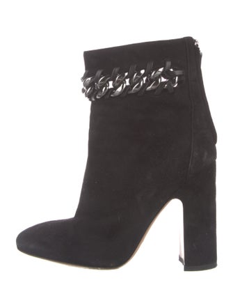 Valentino Suede Chain-Link Accents Boots