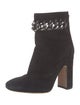 Valentino Suede Chain-Link Accents Boots