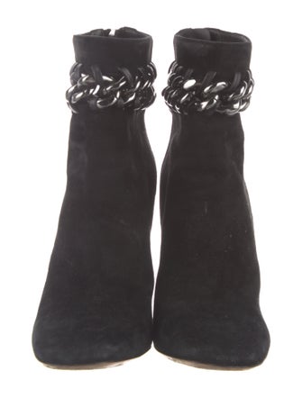 Valentino Suede Chain-Link Accents Boots