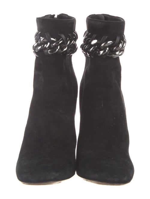 Valentino Suede Chain-Link Accents Boots
