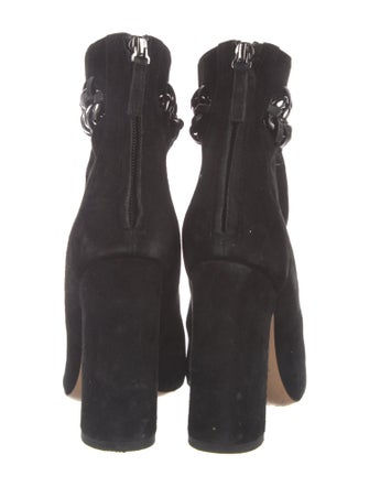 Valentino Suede Chain-Link Accents Boots