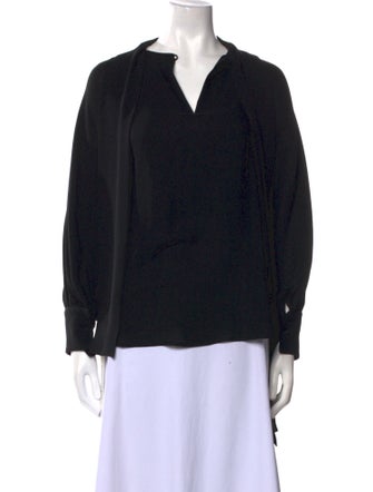 Valentino Silk V-Neck Blouse