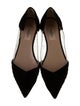 Valentino Suede Pleated Accents D'Orsay Flats