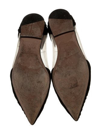 Valentino Suede Pleated Accents D'Orsay Flats