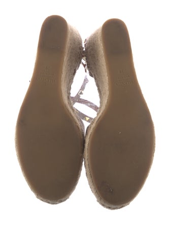 Valentino Rockstud Accents Leather Espadrilles