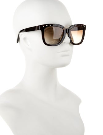 Valentino Rockstud Accents Oversize Sunglasses
