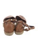 Valentino Rockstud Accents Leather Espadrilles