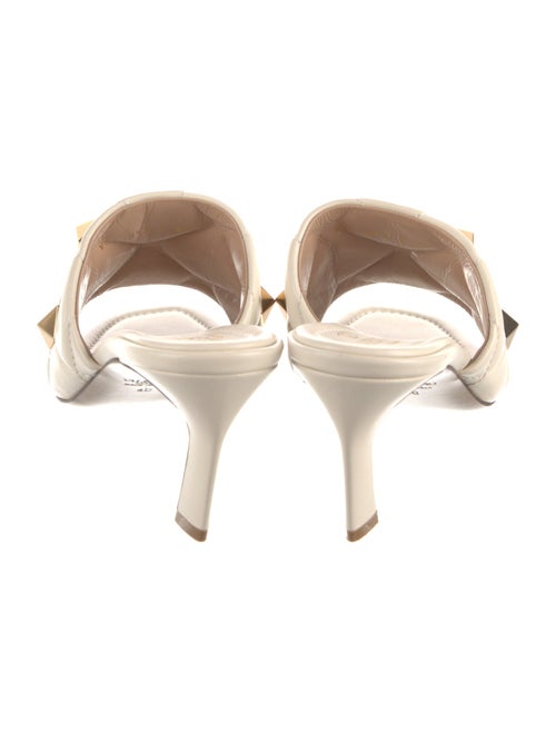 Valentino Rockstud Accents Leather Slides