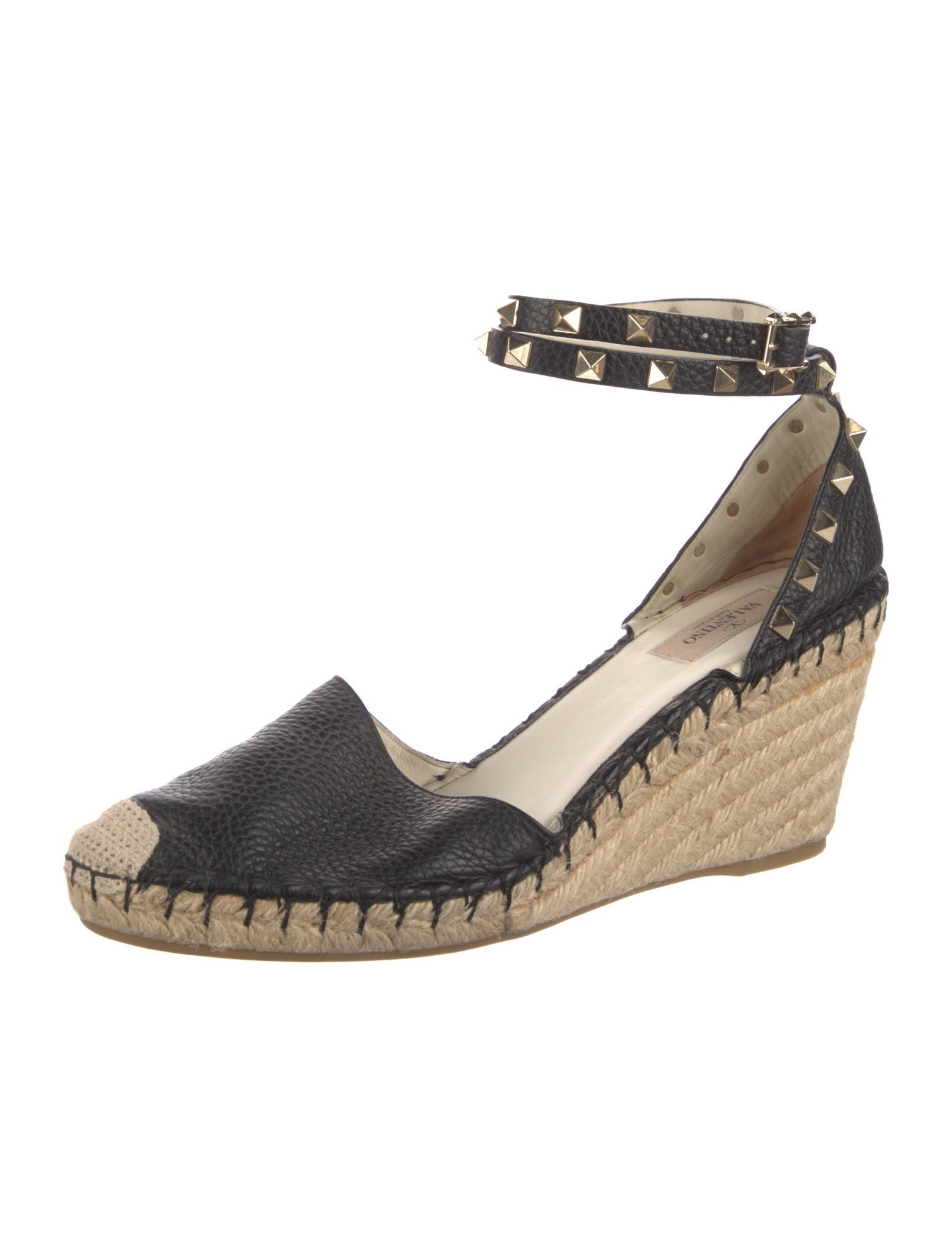 Valentino Rockstud Accents Leather D'Orsay Pumps