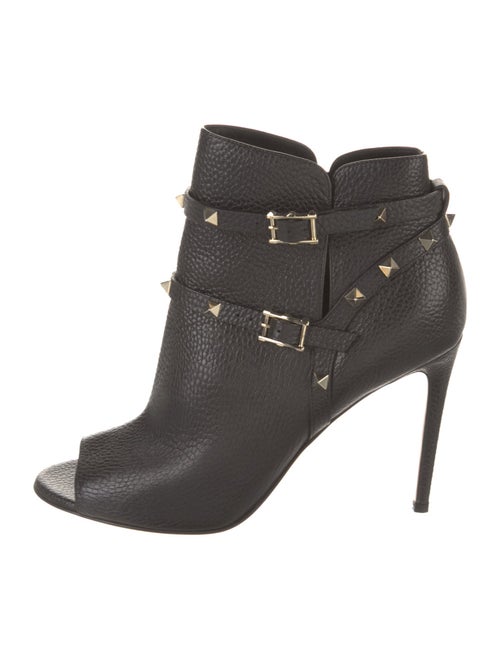 Valentino Rockstud Accents Leather Boots