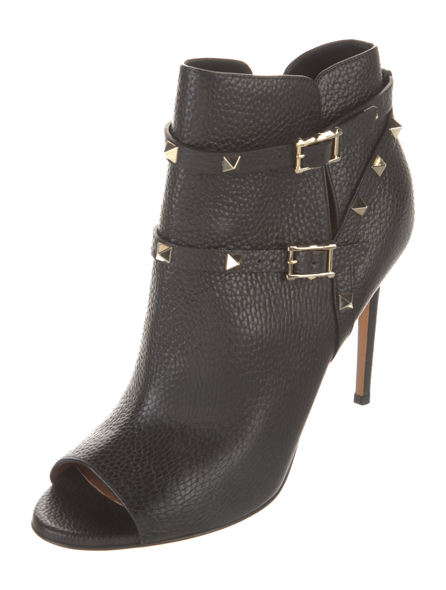 Valentino Rockstud Accents Leather Boots