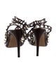 Valentino Leather Cutout Accent T-Strap Pumps