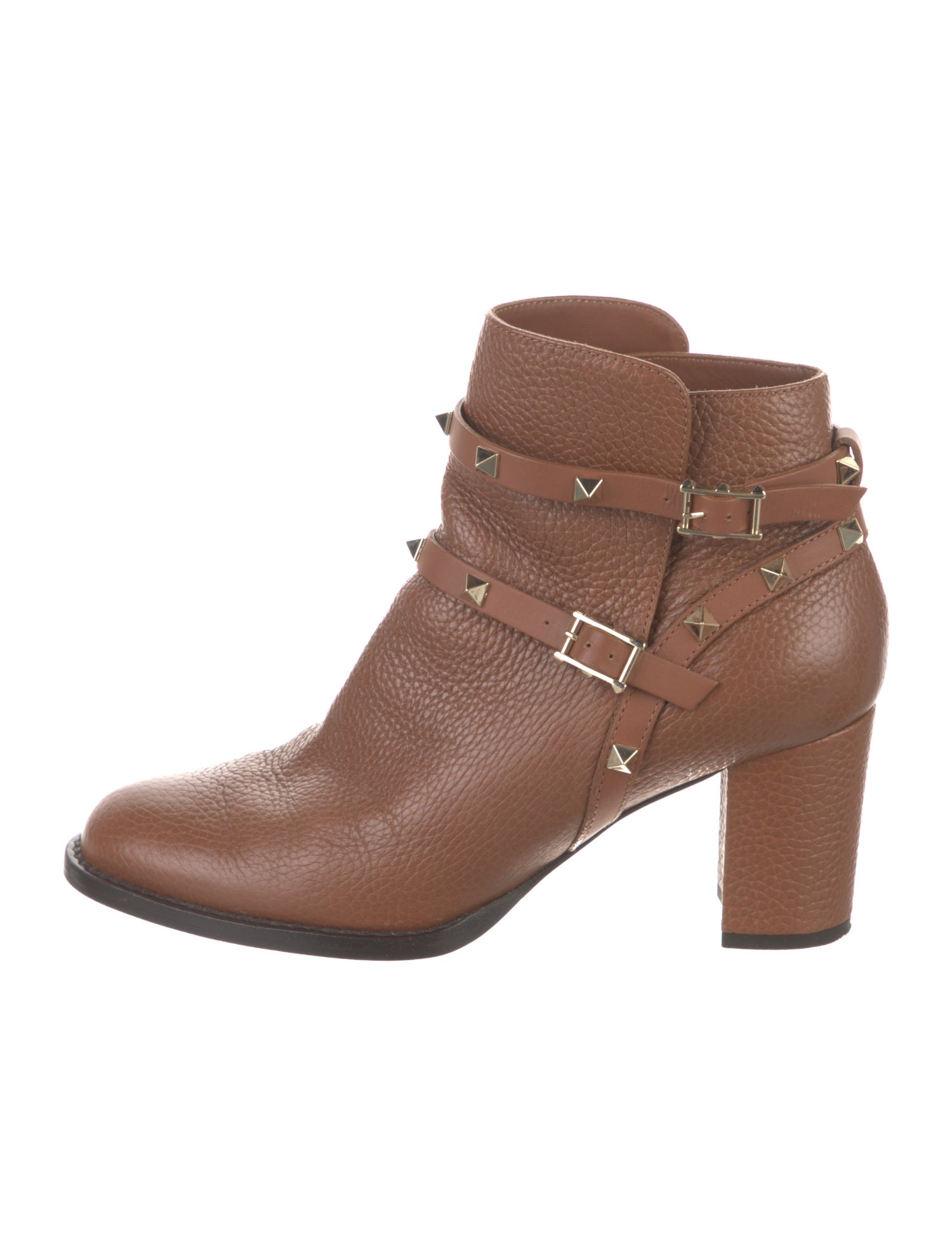 Valentino Rockstud Accents Leather Boots