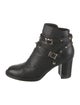 Valentino Rockstud Accents Leather Moto Boots
