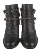 Valentino Rockstud Accents Leather Moto Boots