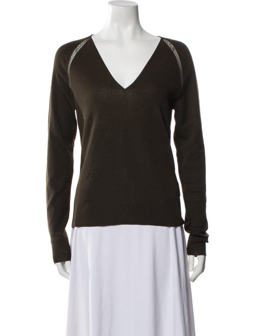 Valentino Virgin Wool V-Neck Top