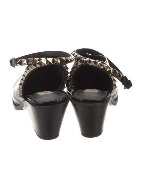 Valentino Rockstud Accents Leather Slingback Pumps