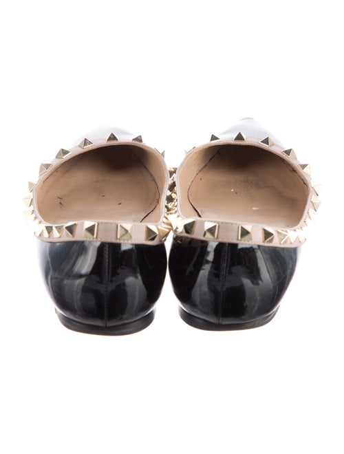 Valentino Rockstud Accents Patent Leather Ballet Flats