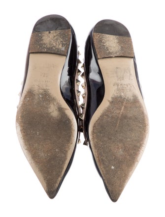Valentino Rockstud Accents Patent Leather Ballet Flats