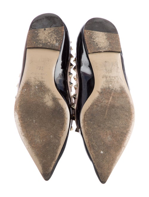 Valentino Rockstud Accents Patent Leather Ballet Flats