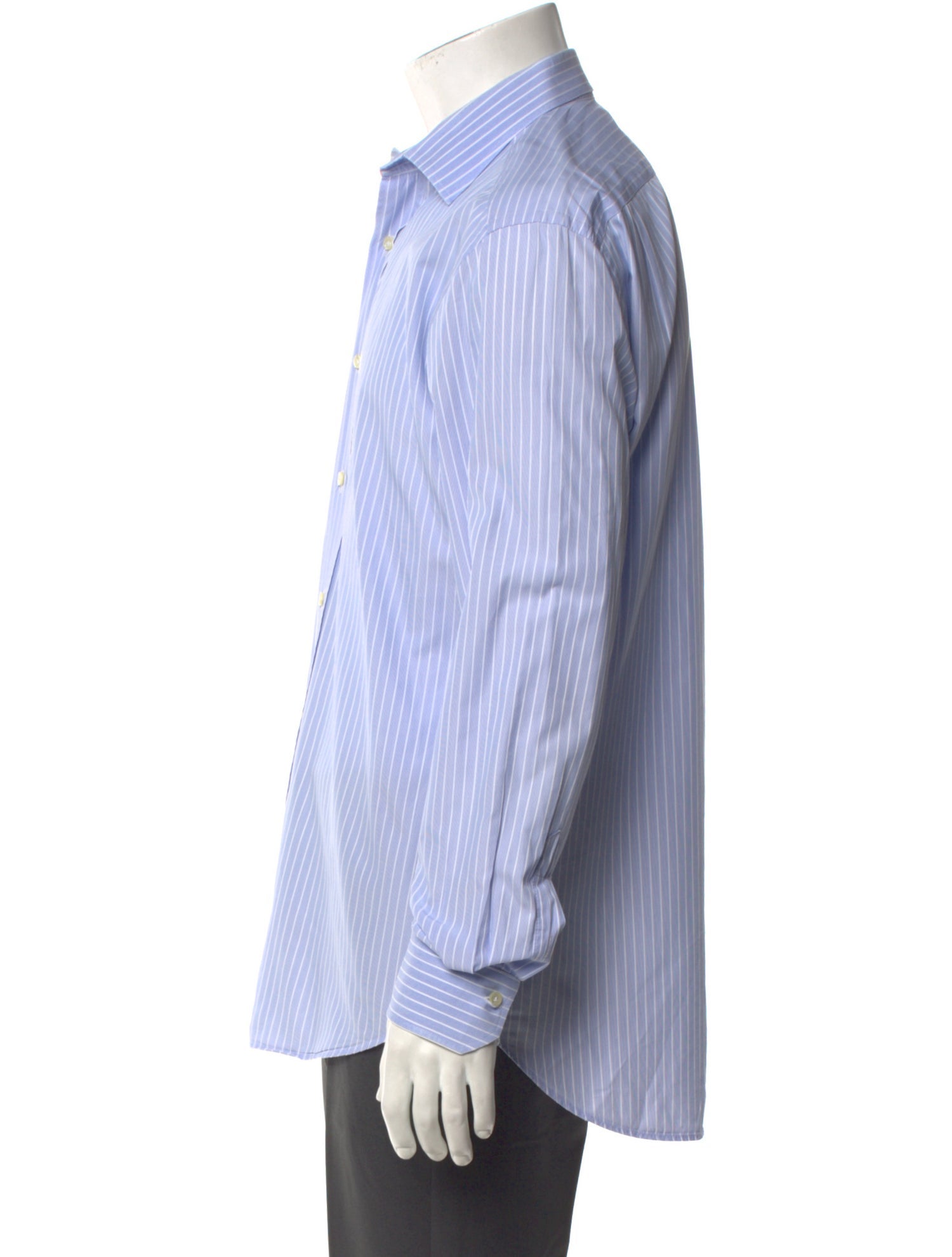 Valentino Striped Long Sleeve Dress Shirt