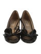 Valentino Patent Leather Bow Accents Pumps