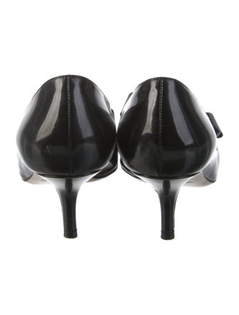 Valentino Patent Leather Bow Accents Pumps