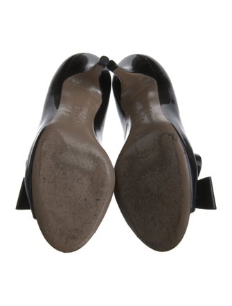 Valentino Patent Leather Bow Accents Pumps