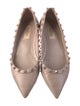 Valentino Rockstud Accents Leather Ballet Flats