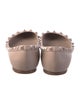 Valentino Rockstud Accents Leather Ballet Flats