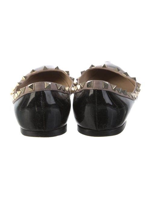 Valentino Rockstud Accents Patent Leather Flats