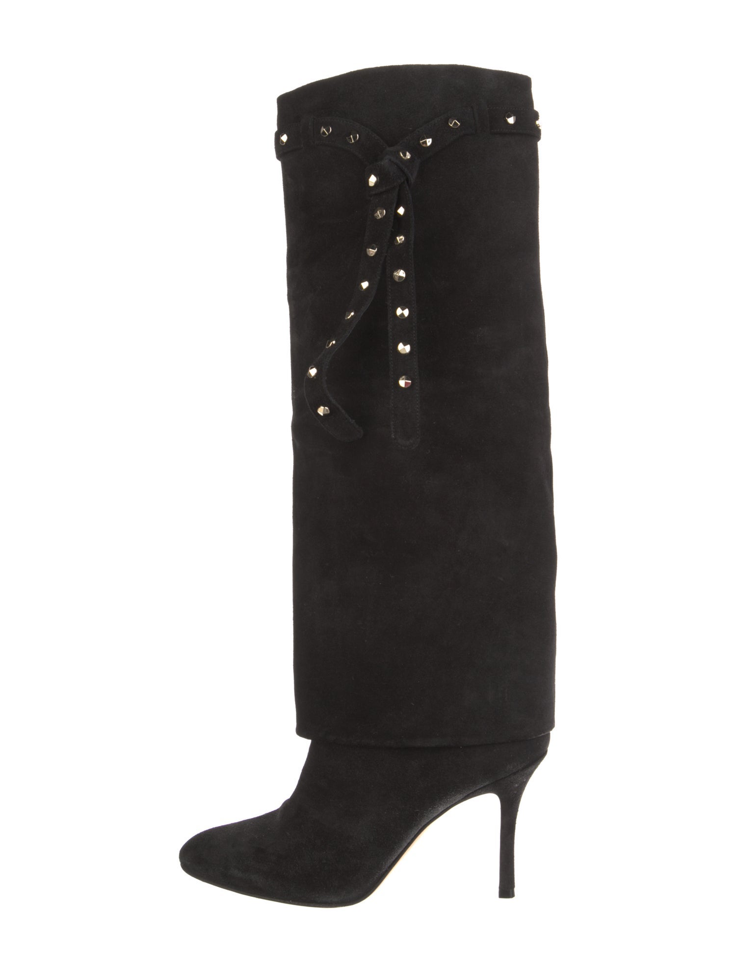 Valentino Rockstud Accents Suede Boots