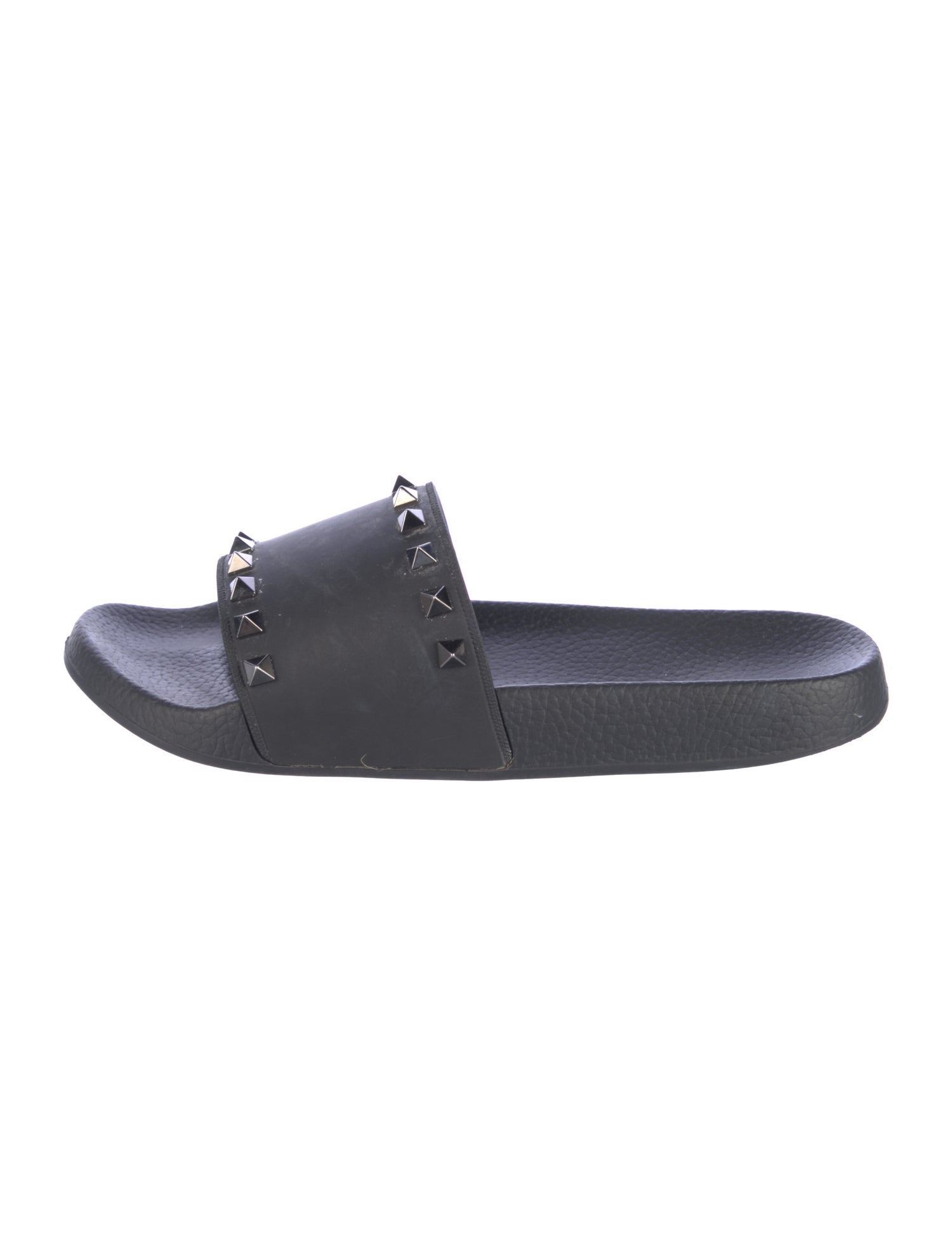 Valentino Rockstud Accents Rubber Slides
