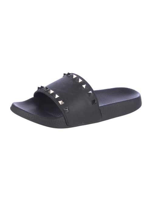 Valentino Rockstud Accents Rubber Slides