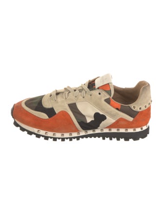 Valentino Rockstud Accents Nylon Sneakers