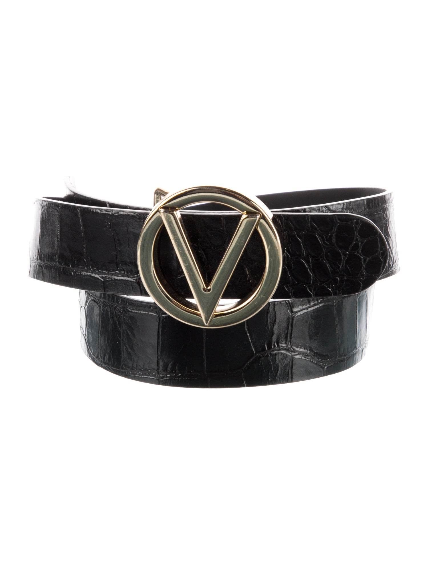 Valentino Embossed Leather Belt