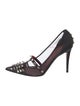 Valentino Rockstud Accents Mesh T-Strap Pumps