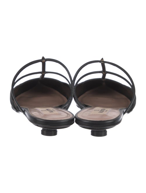 Valentino Leather Studded Accents Mules