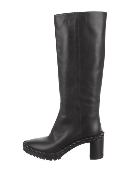 Valentino Rockstud Accents Leather Rain Boots