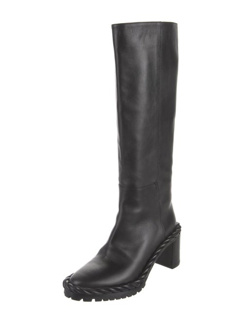 Valentino Rockstud Accents Leather Rain Boots